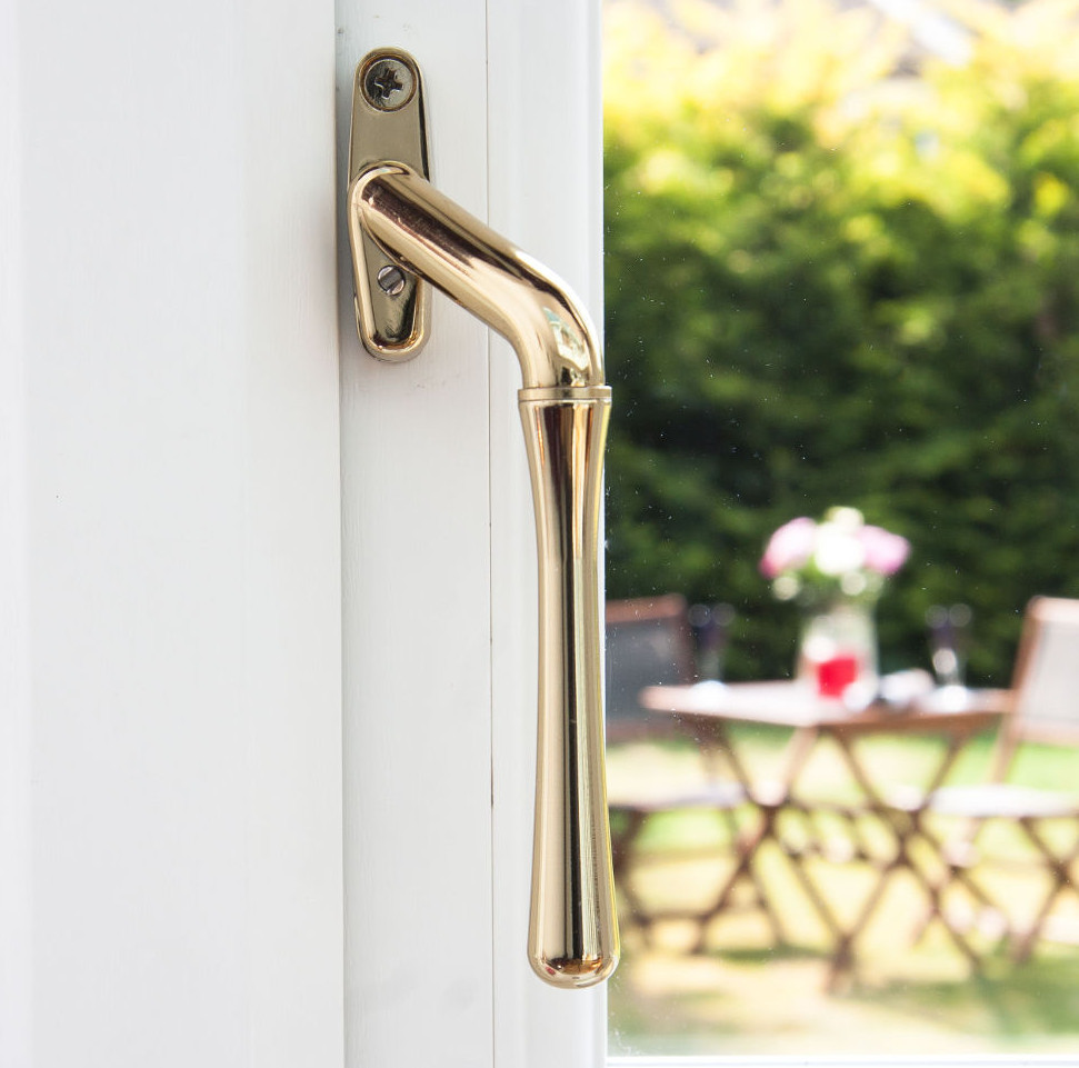 Window handles for sale in the UK - gold teardrop